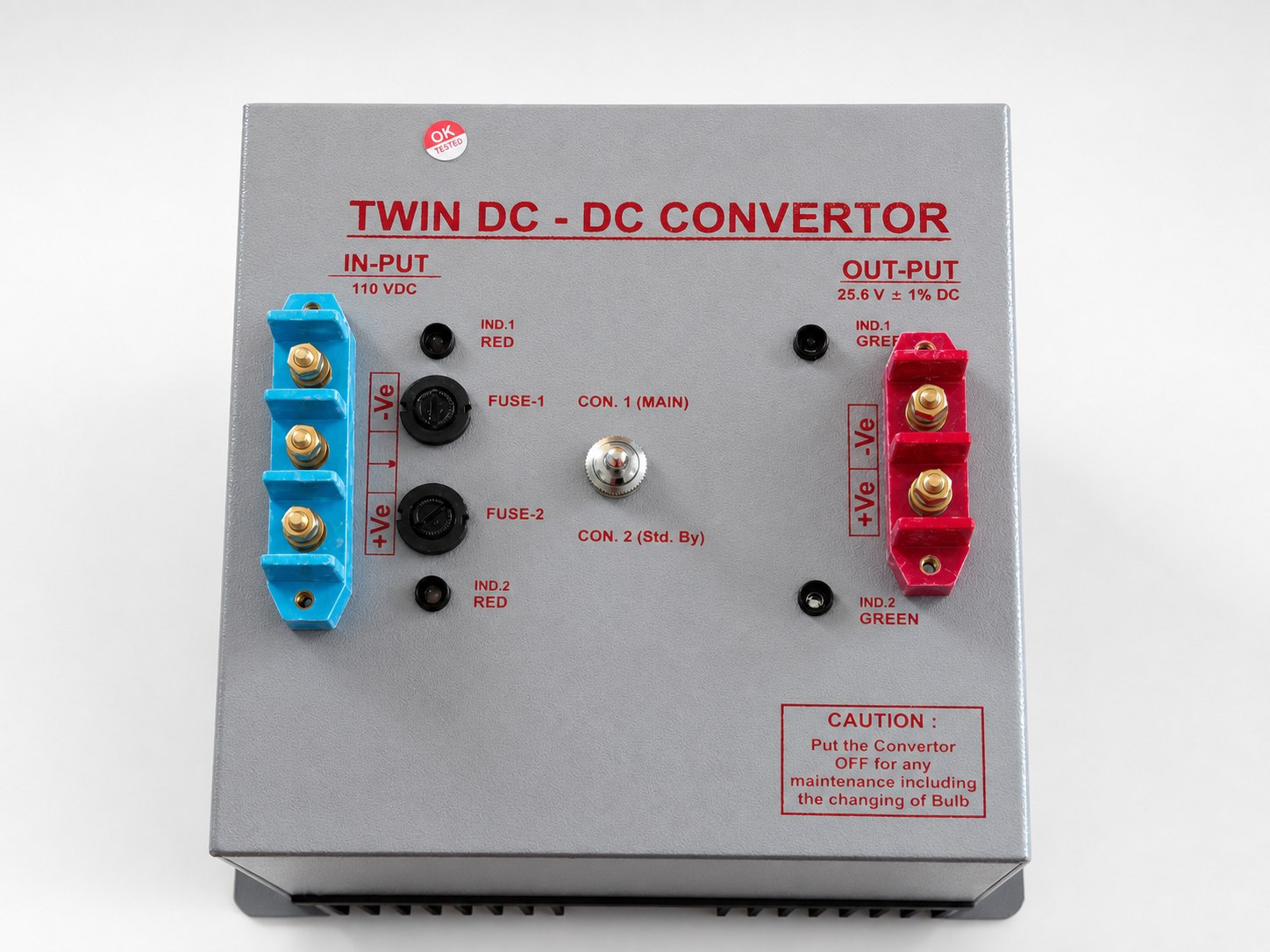 Twin DC-DC Converter Railway electronics unit